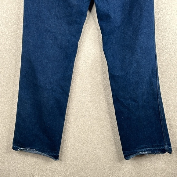 Lee Wide Leg Distressed Hem Dark Wash Jeans Size 10 - Picture 6 of 8